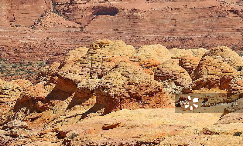 The Wave砂岩地层南入口，位于美国亚利桑那州和犹他州交界的帕里亚峡谷和朱红悬崖国家纪念区，北美洲图片素材