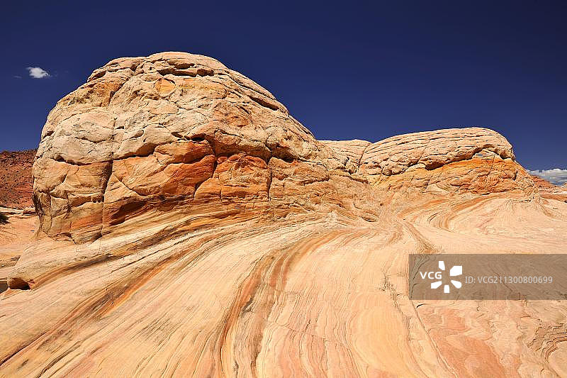 The Wave砂岩地层南入口，位于美国亚利桑那州和犹他州交界的帕里亚峡谷和朱红悬崖国家纪念区，北美洲图片素材