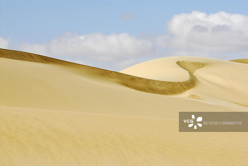 埃及西部沙漠法尤姆绿洲和拜哈里耶绿洲之间的沙丘图片素材