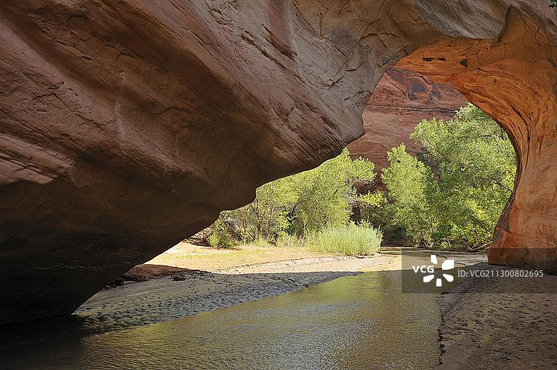 郊狼天然桥，郊狼峡谷，格伦峡谷国家 recreation area，美国犹他州图片素材