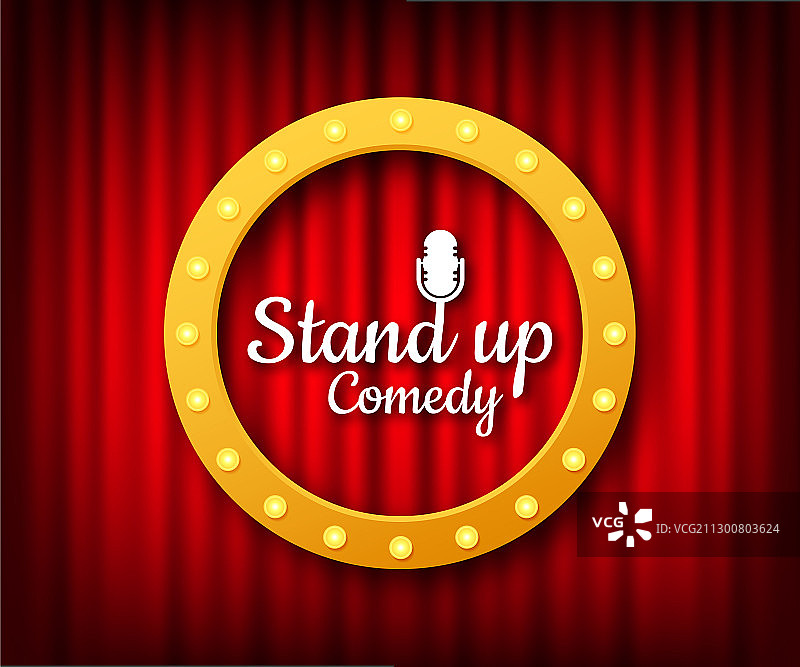 红色背景上的扁平风站立姿势图片素材