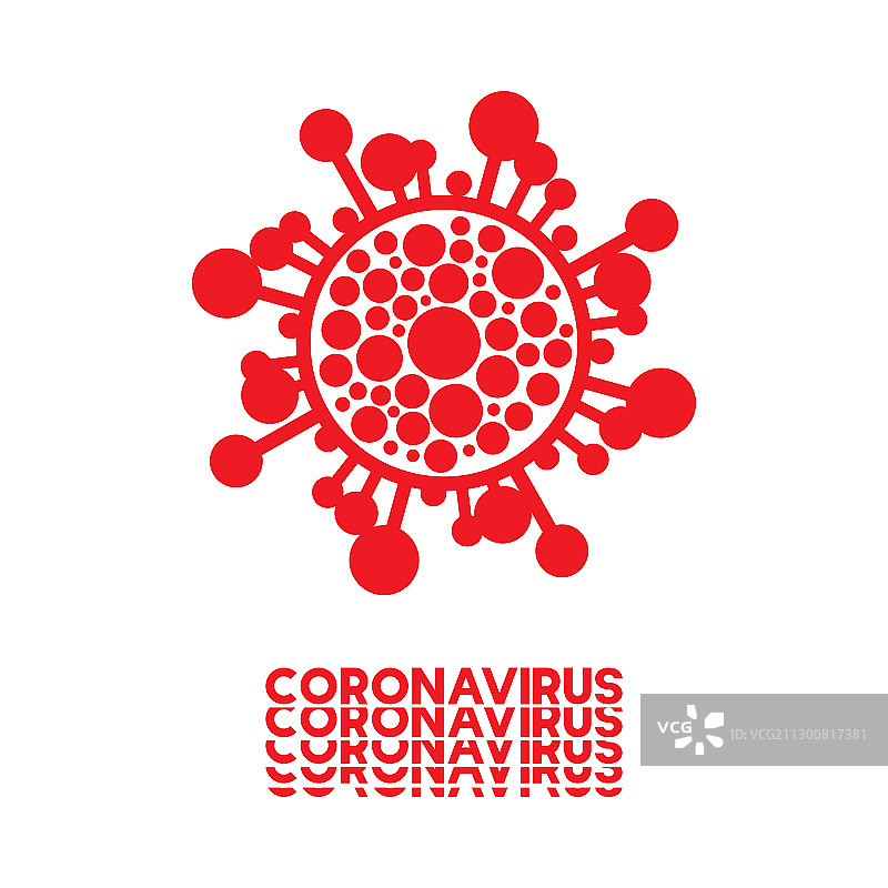 带有简约文字的卡通病毒图标图片素材