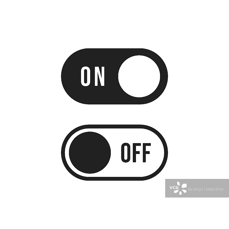 开启和关闭切换开关按钮图片素材