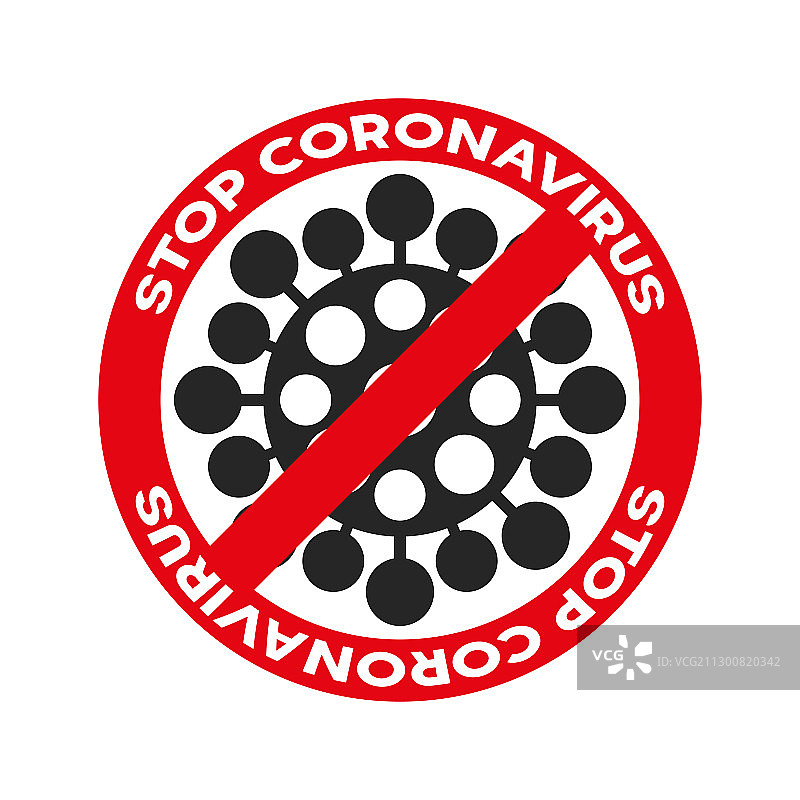 新冠病毒警告标志图片素材