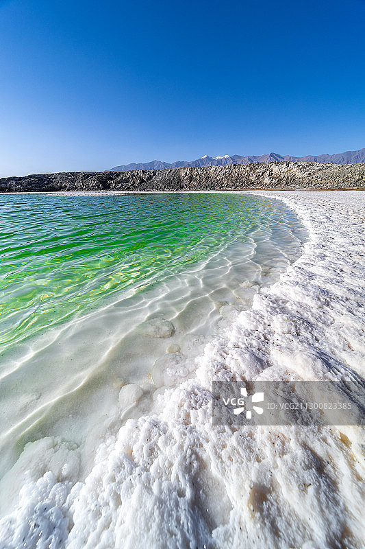 大柴旦翡翠湖盐湖图片素材