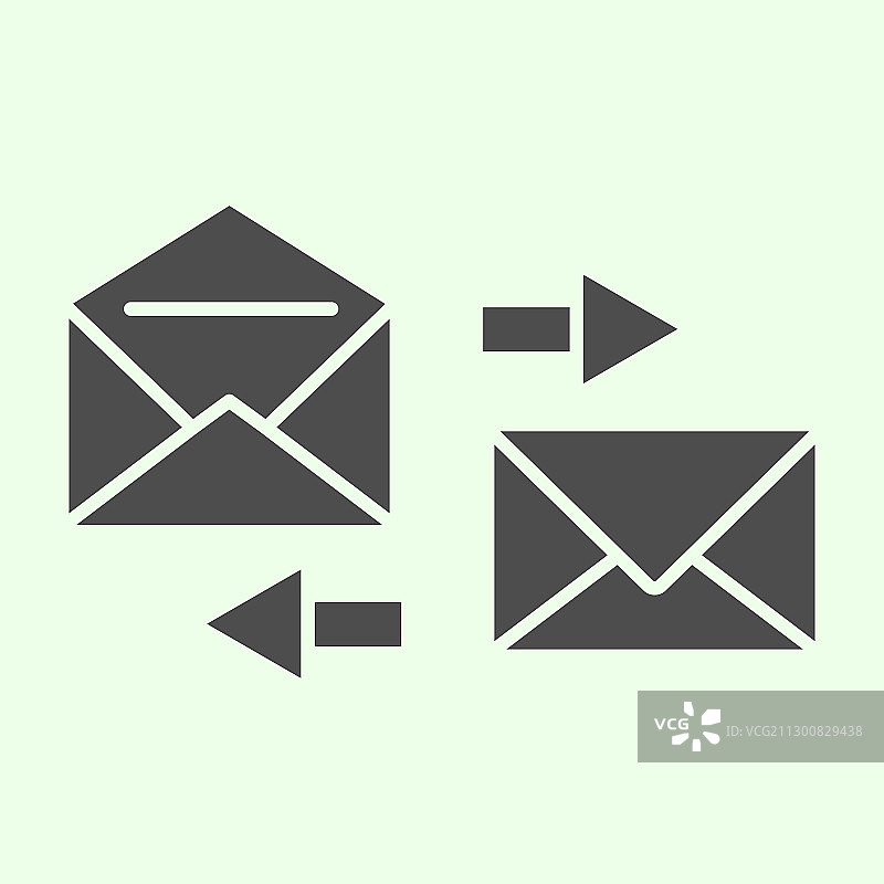 通信实体图标邮件交换字形图片素材