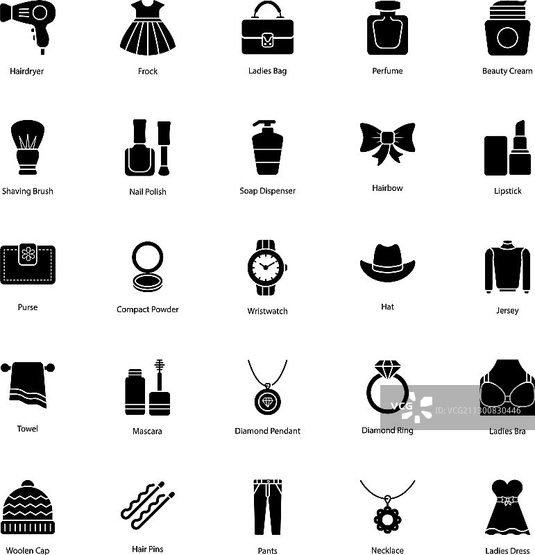 美容时尚标志字形图标包图片素材