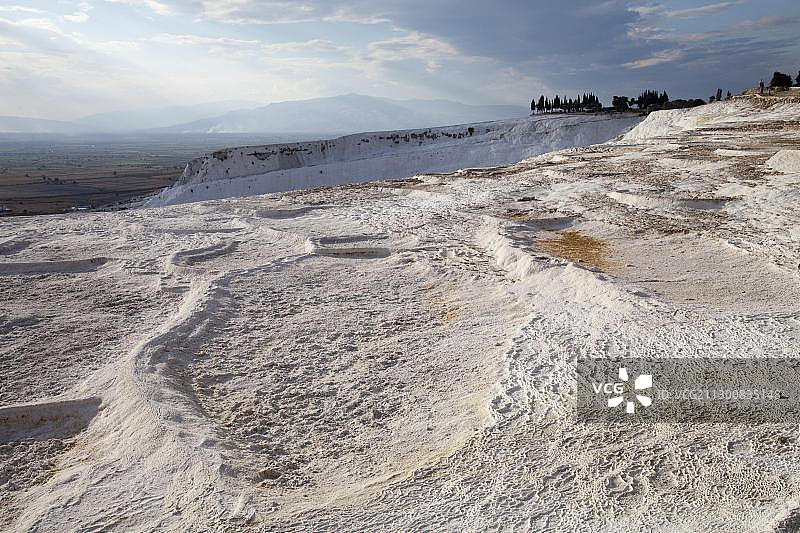 联合国教科文组织世界遗产土耳其代尼兹利棉花堡石灰华阶地图片素材