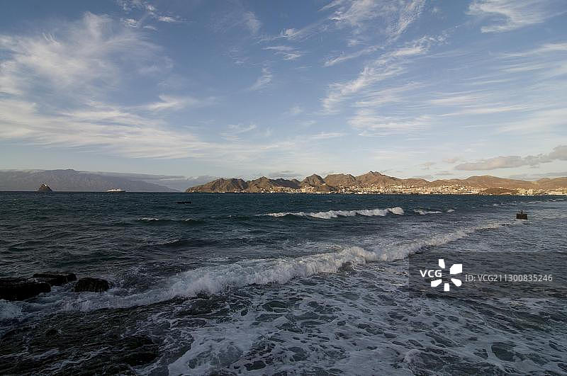 非洲佛得角明德卢圣维森特海滩城市景观图片素材