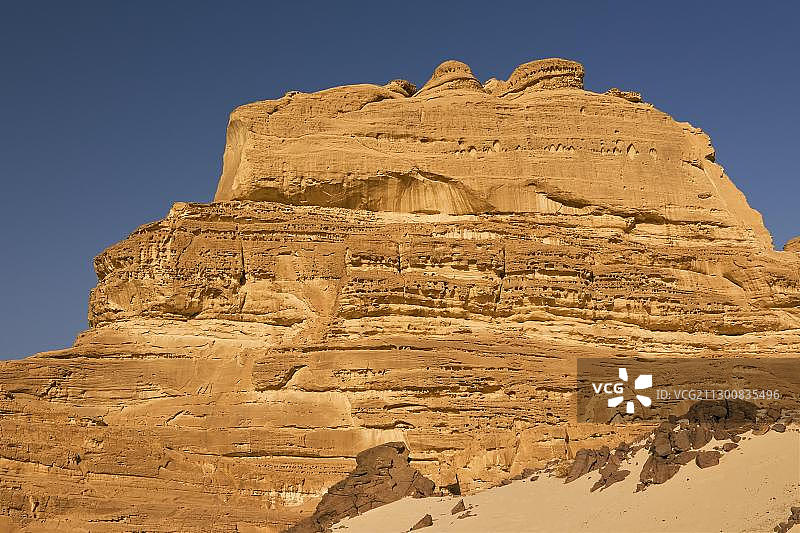 非洲埃及西奈的岩层图片素材