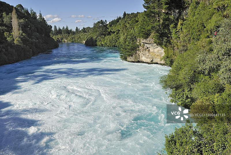 胡卡瀑布，怀卡托河，陶波，北岛，新西兰，大洋洲图片素材