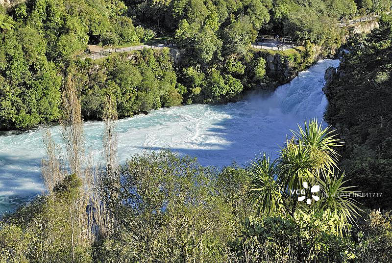 胡卡瀑布，怀卡托河，陶波，北岛，新西兰，大洋洲图片素材