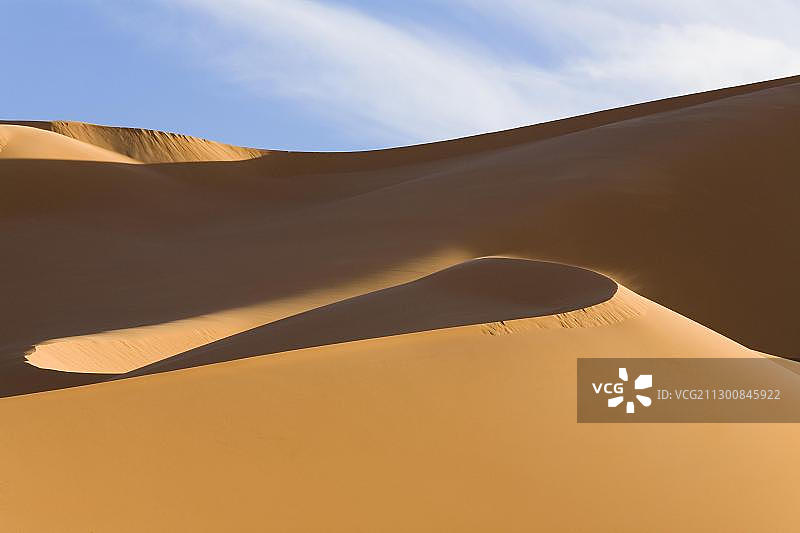 利比亚穆尔祖格沙海的沙丘，位于撒哈拉和北非图片素材