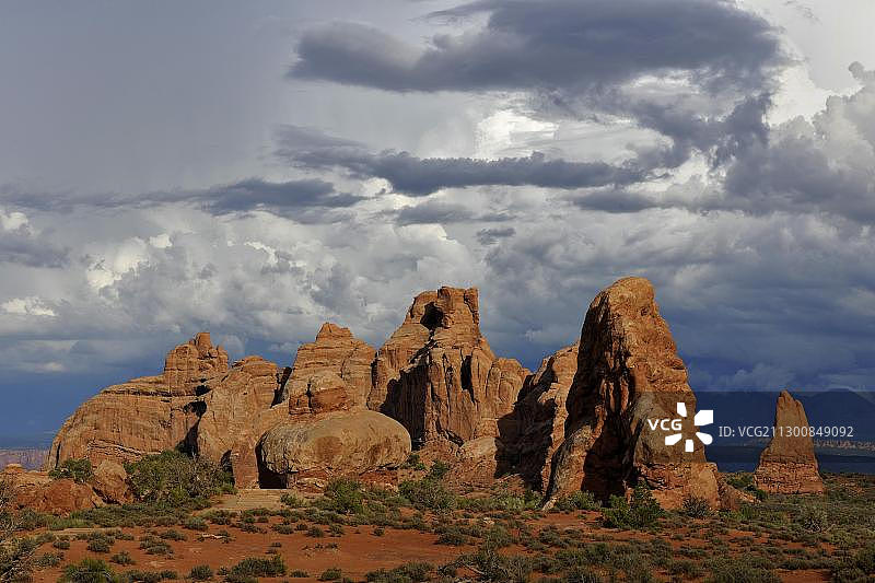 turret Arch岩层，拱门国家公园，犹他州摩押图片素材