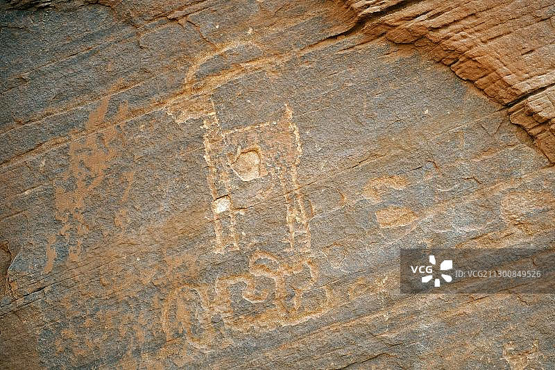 纪念碑谷美洲原住民千年壁画图片素材
