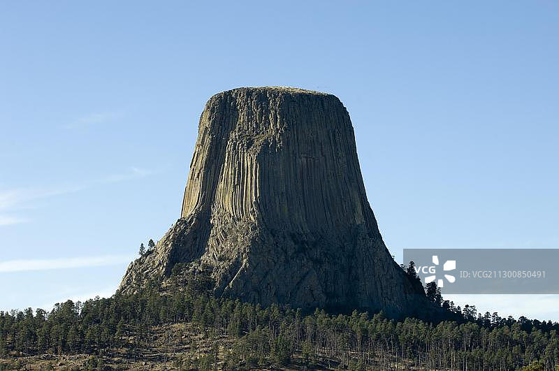 美国怀俄明州魔鬼塔国家纪念碑图片素材