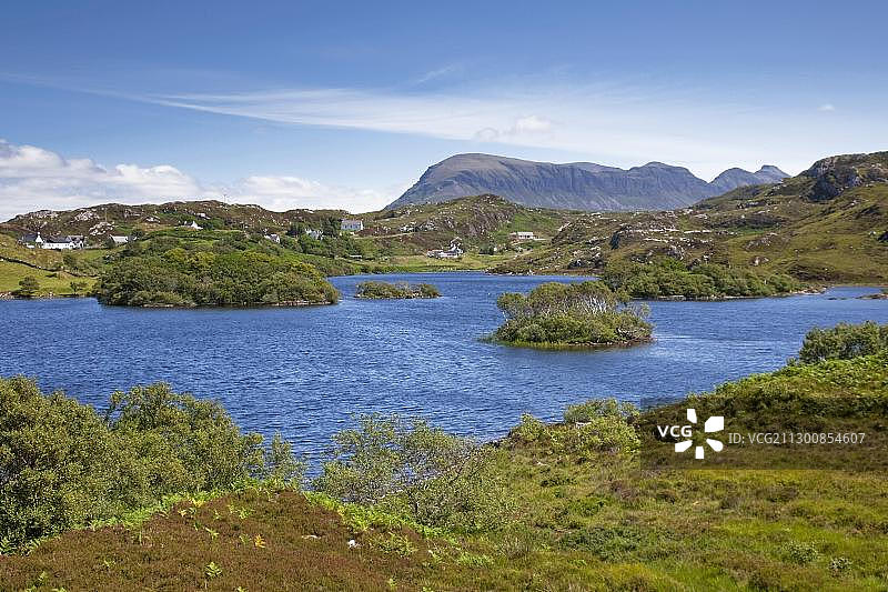 阿辛特湖附近的阿辛特庄园，苏格兰，英国，欧洲图片素材