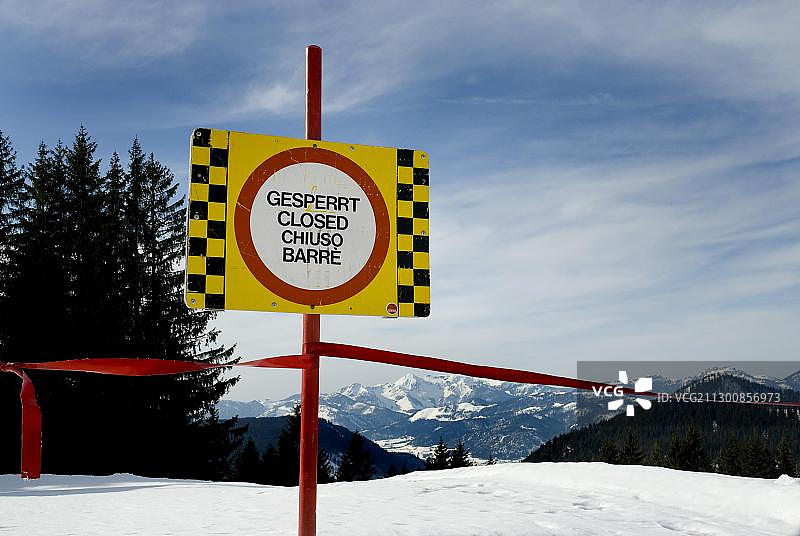 封闭的滑雪场，温克尔莫斯阿尔姆，巴伐利亚，德国，欧洲图片素材