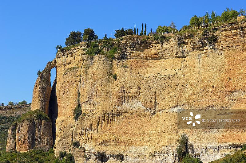 阿萨德拉卡尔德拉，塔霍峡谷，龙达，马拉加省，安达卢西亚，西班牙，欧洲图片素材