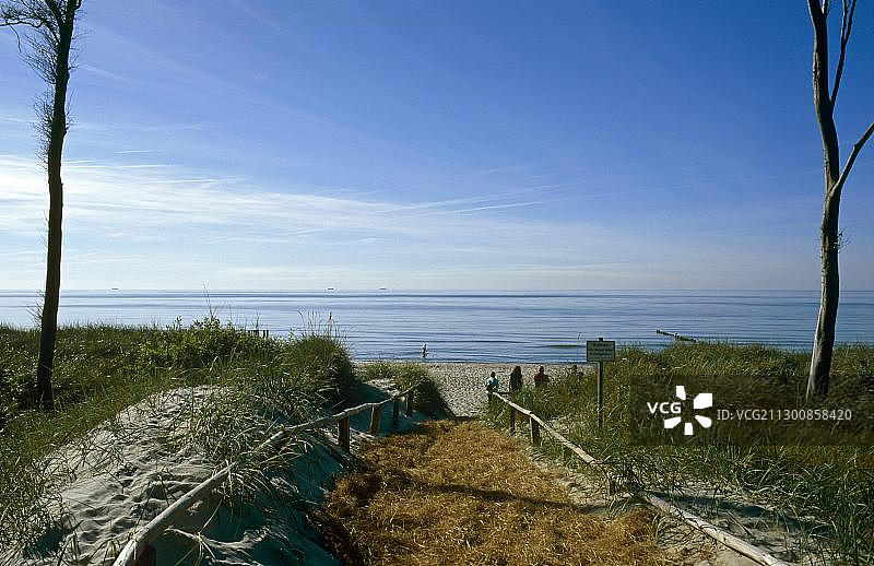 德国梅克伦堡-前波美拉尼亚州达尔斯西海滩风光图片素材