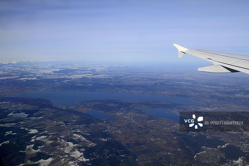 德国上巴伐利亚州湖区航拍照片图片素材