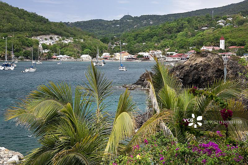 瓜德罗普巴斯特尔岛西北海岸风光图片素材