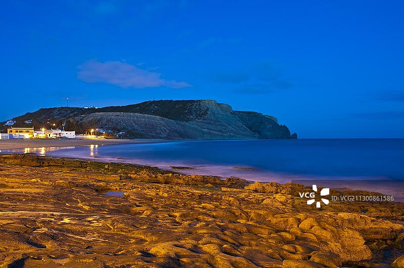 海滩，卢斯海滩，卢斯，阿尔加维，葡萄牙，欧洲图片素材