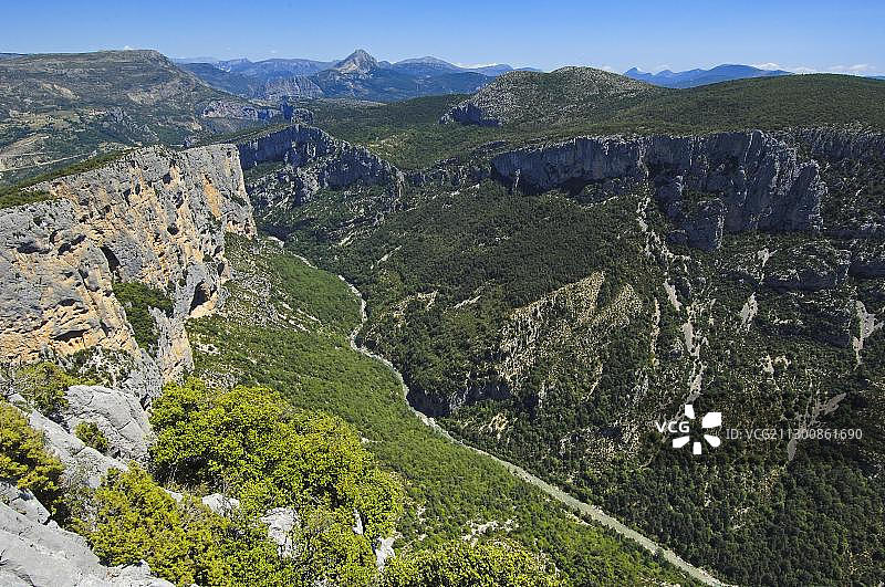 韦尔东河峡谷，韦尔东地区自然公园，普罗旺斯，法国，欧洲图片素材