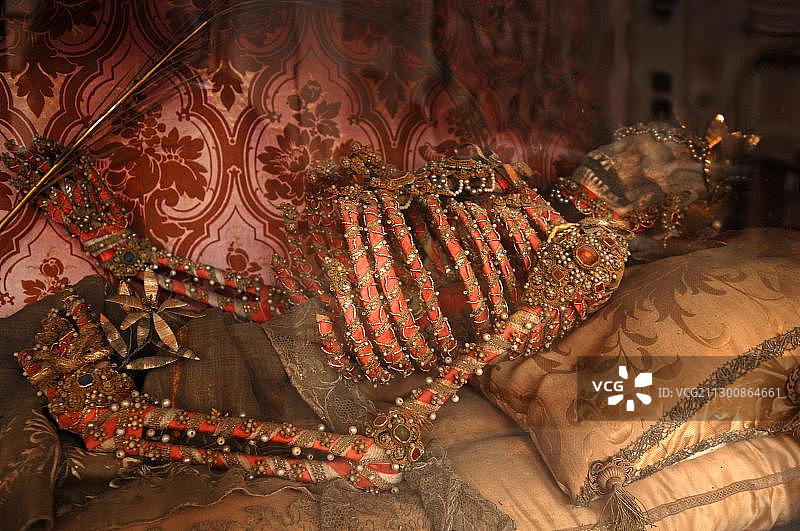 康斯坦齐乌斯的遗物，2世纪的圣人，施莱尔多夫教区教堂，上巴伐利亚，德国，欧洲图片素材