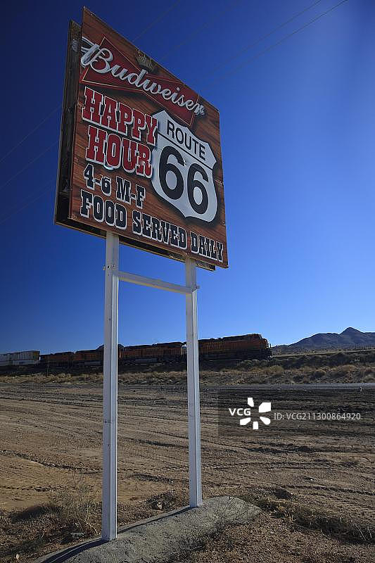 美国66号公路历史路标广告牌图片素材