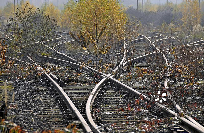 德国鲁尔区杜伊斯堡韦道废弃的调车场图片素材