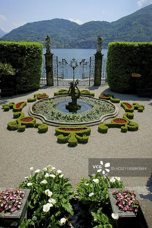 科莫湖卡洛塔别墅，意大利，欧洲图片素材