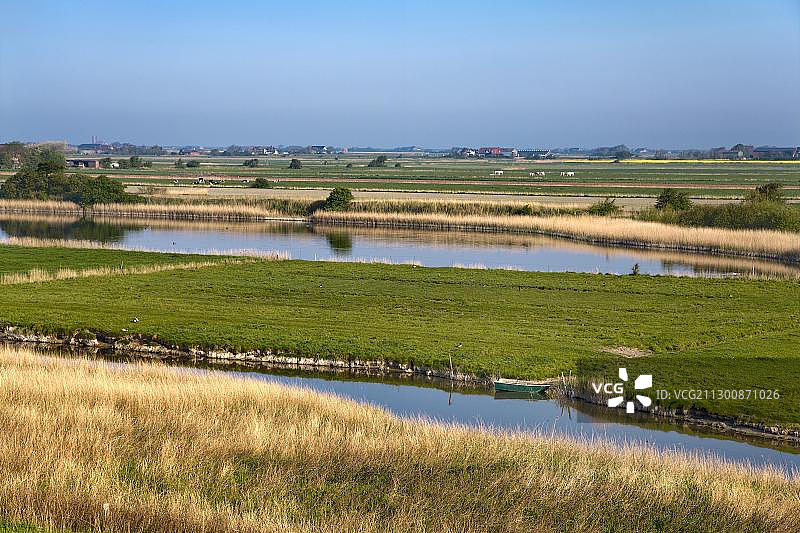 岛屿内部风景，佩尔沃姆，北弗里斯兰，石勒苏益格-荷尔斯泰因，德国图片素材