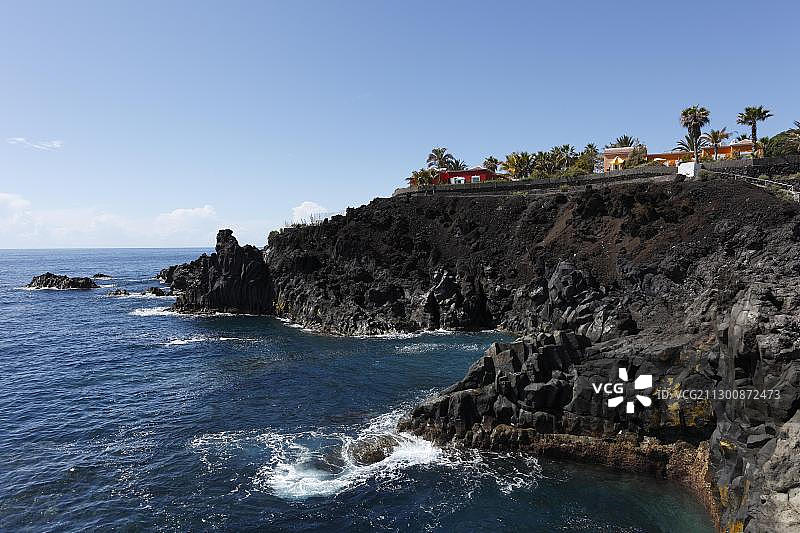 拉帕尔马岛蓬塔德尔乔比托的度假屋图片素材