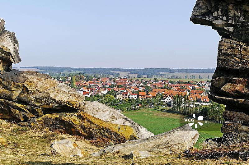 德国奎德林堡附近的特费尔斯莫尔自然保护区风光图片素材