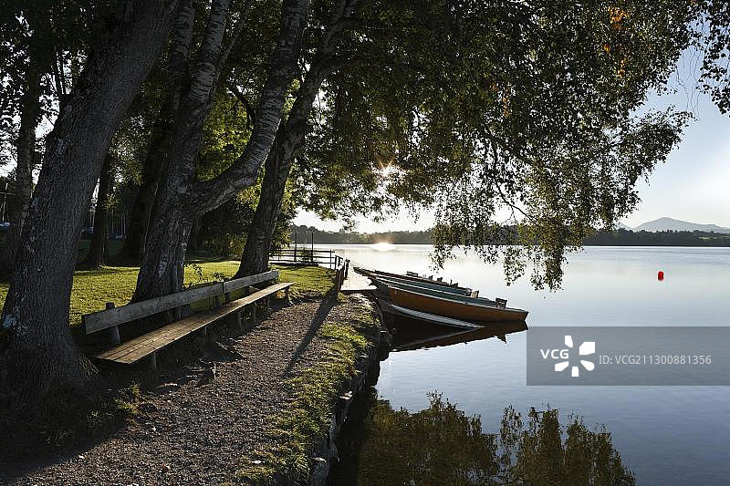 施塔费尔湖，德国上巴伐利亚州乌芬附近图片素材