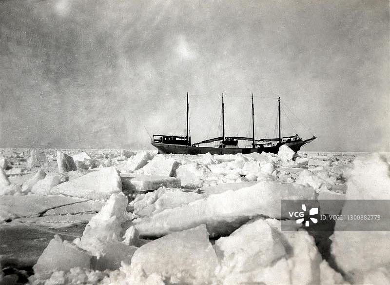冰上帆船的历史照片图片素材