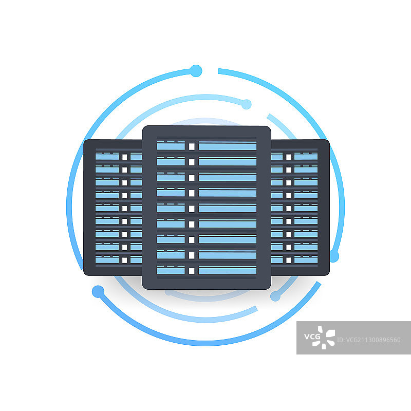 数据中心大型计算机服务概念banner图片素材