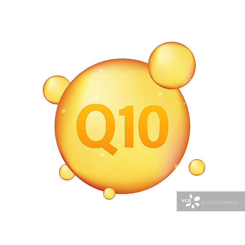 辅酶Q10黄金油滴图标图片素材