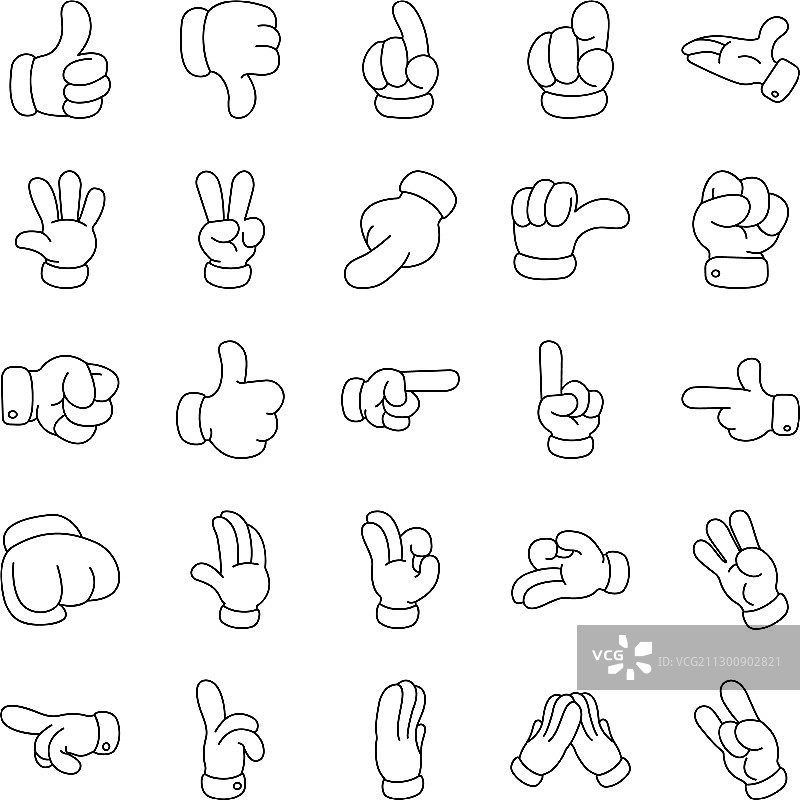 手势线条包图片素材