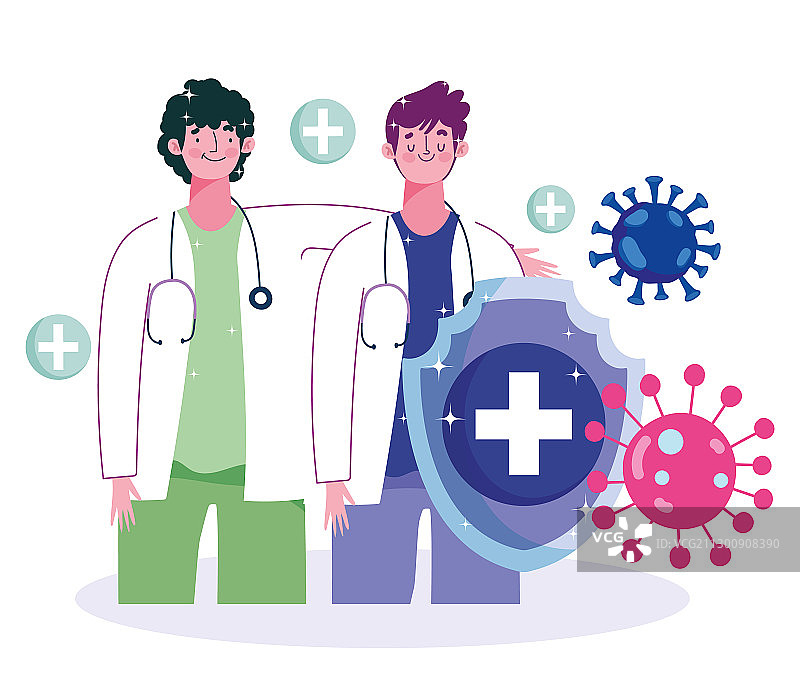 男医生职业防护医疗图片素材