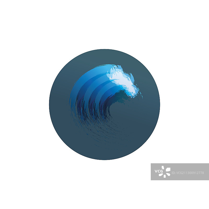 白色背景上的波浪图标图片素材