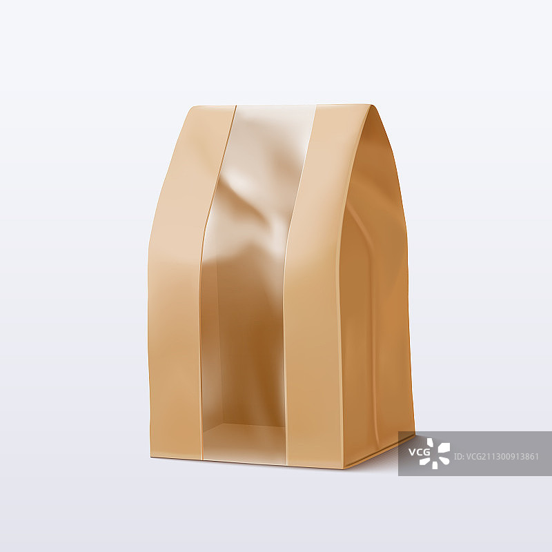 带透明窗口的纸袋图片素材