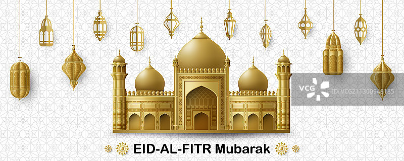 开斋节背景伊斯兰阿拉伯灯笼图片素材