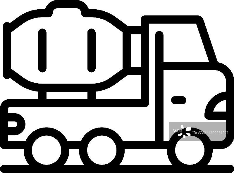 水泥搅拌车搅拌机轮廓图标样式图片素材