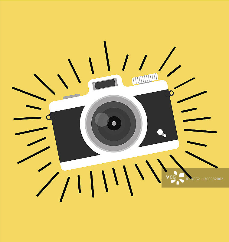 复古相机扁平风格图片素材