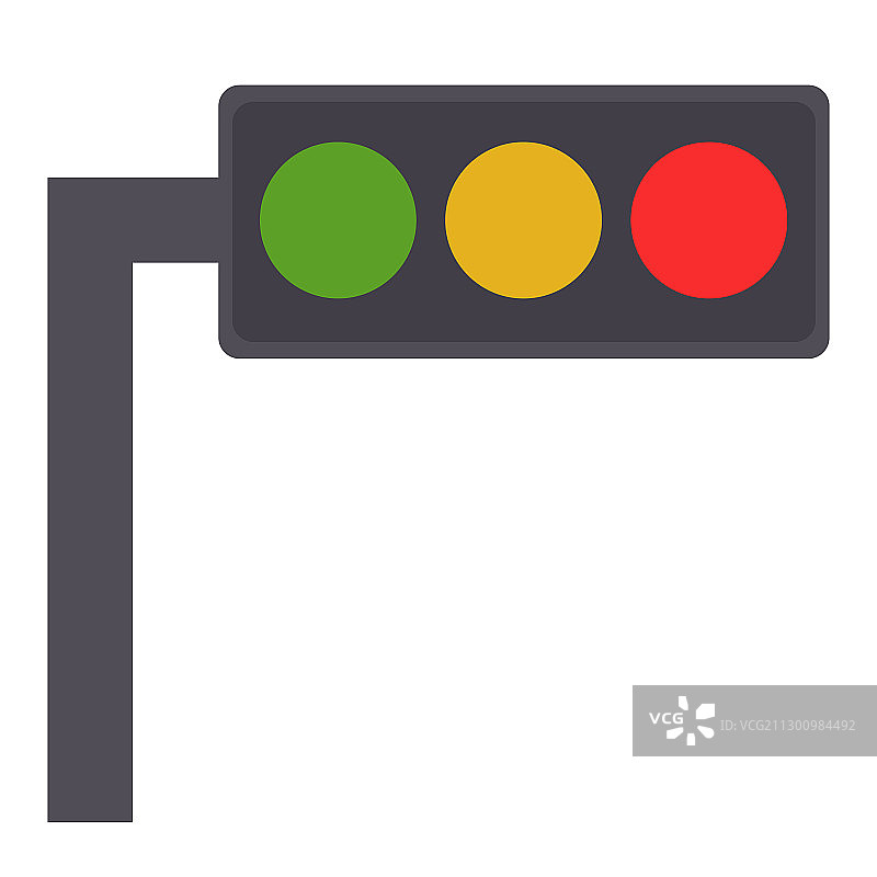 交通信号灯扁平图标图片素材