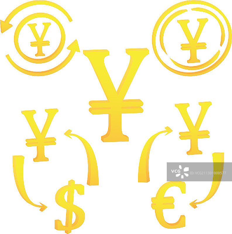 3D日元货币符号图片素材