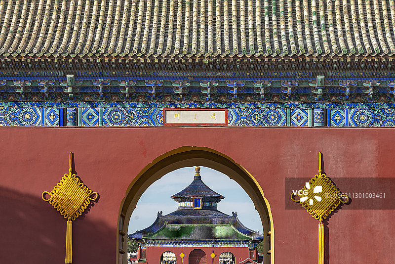 北京天坛公园成贞门祈年殿高清图图片素材
