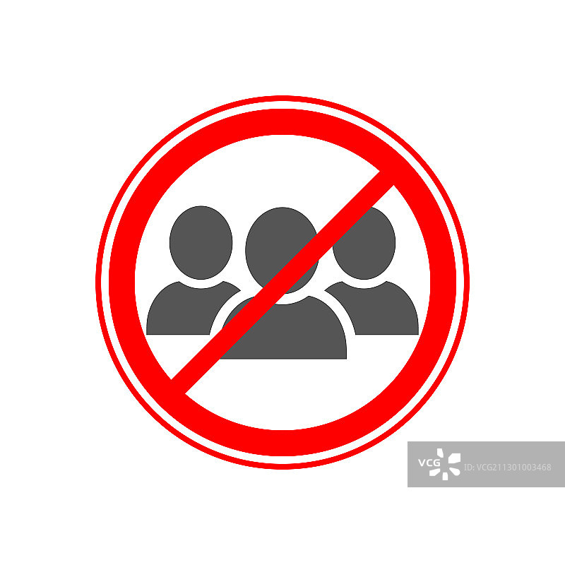 保持社交距离，避免人群聚集图标图片素材